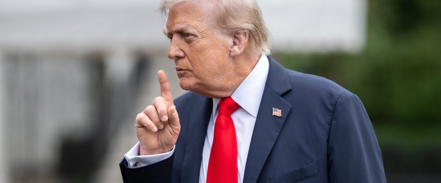 Donald Trump, South Lawn, Press
