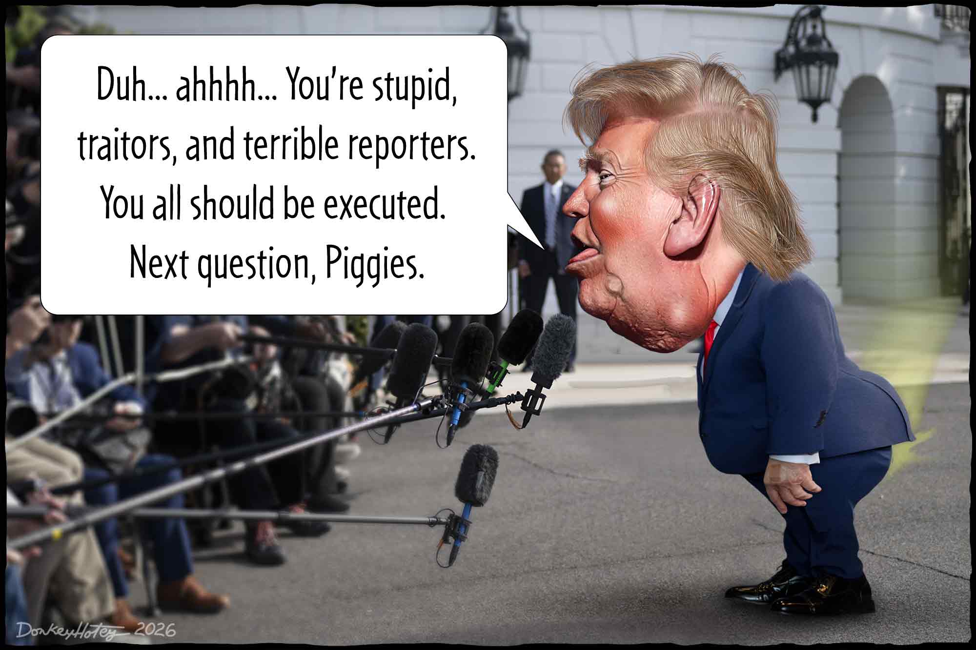 Donald Trump, Oaf of Office, low energy, failing, rude