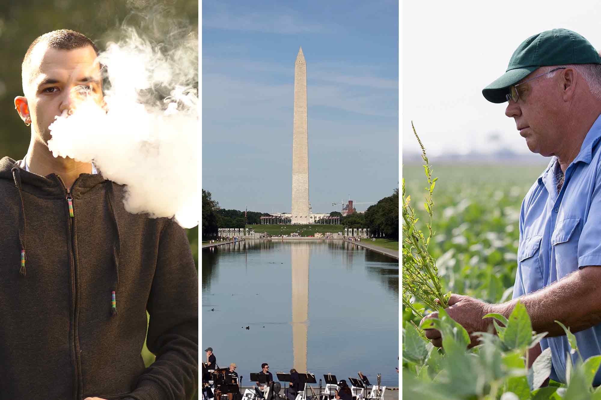 Vaping, monumental mirage, soybean farmer