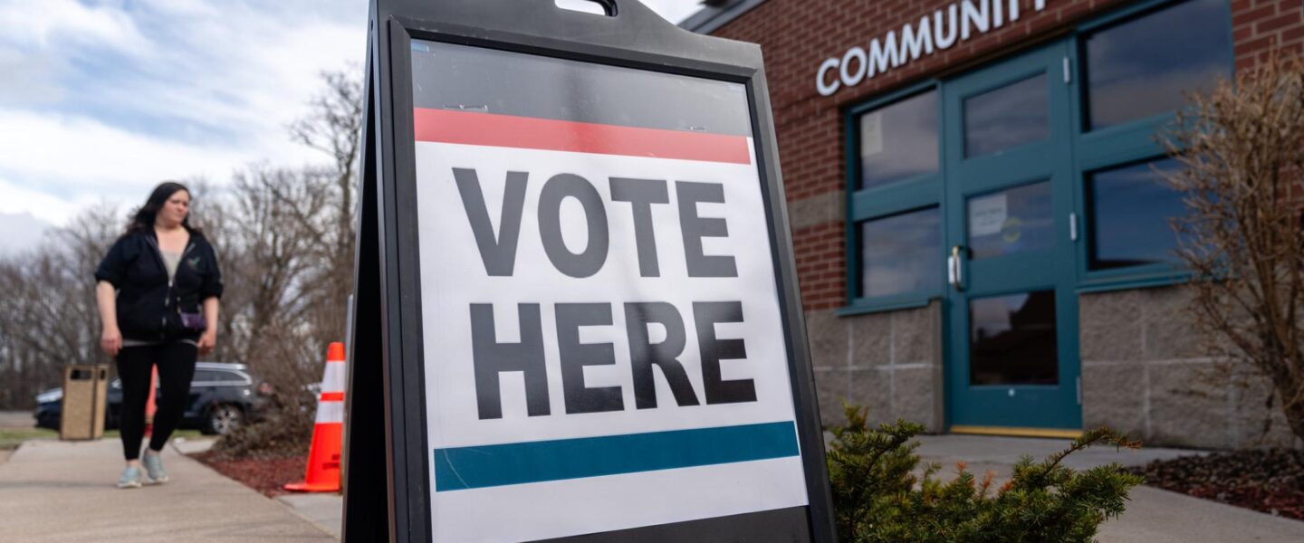 Vote Here Sign, Community Room, Go vote, Aitkin Public Library, Special Election
