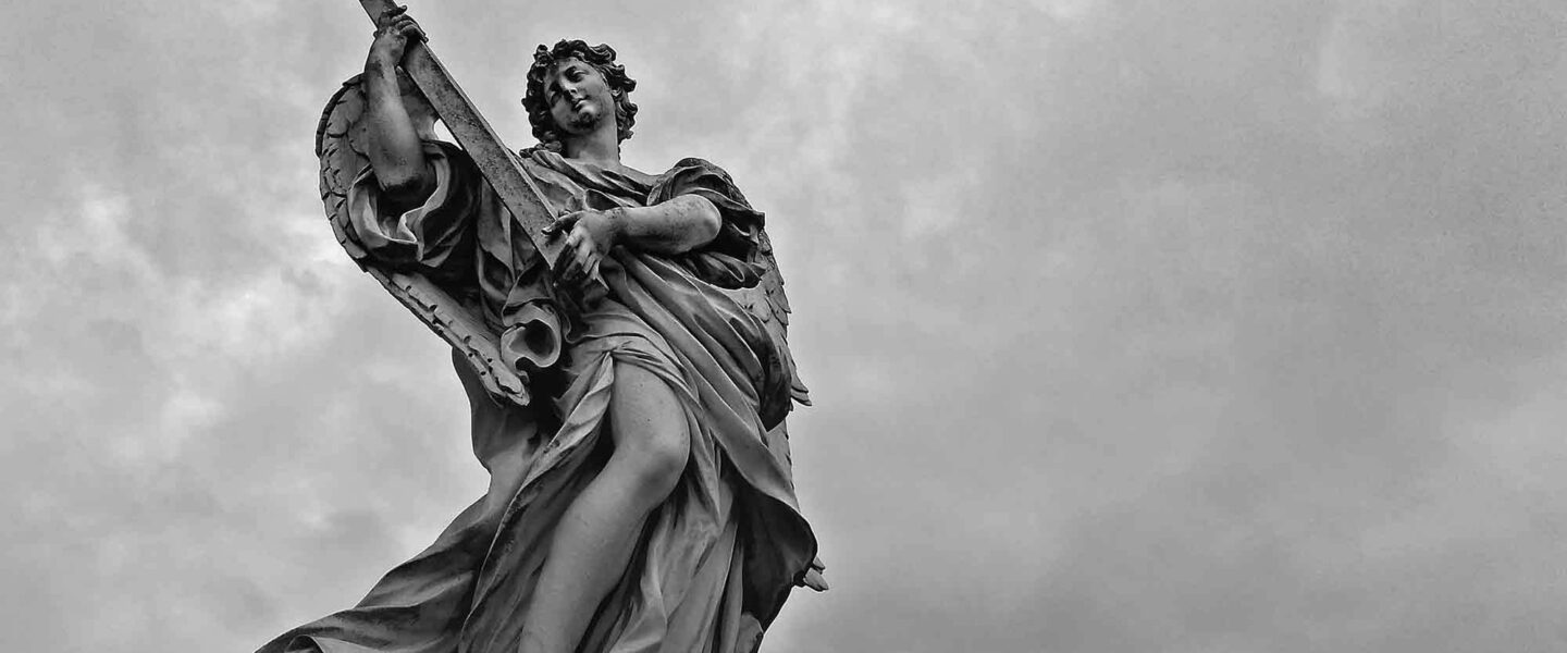 Angel with scroll