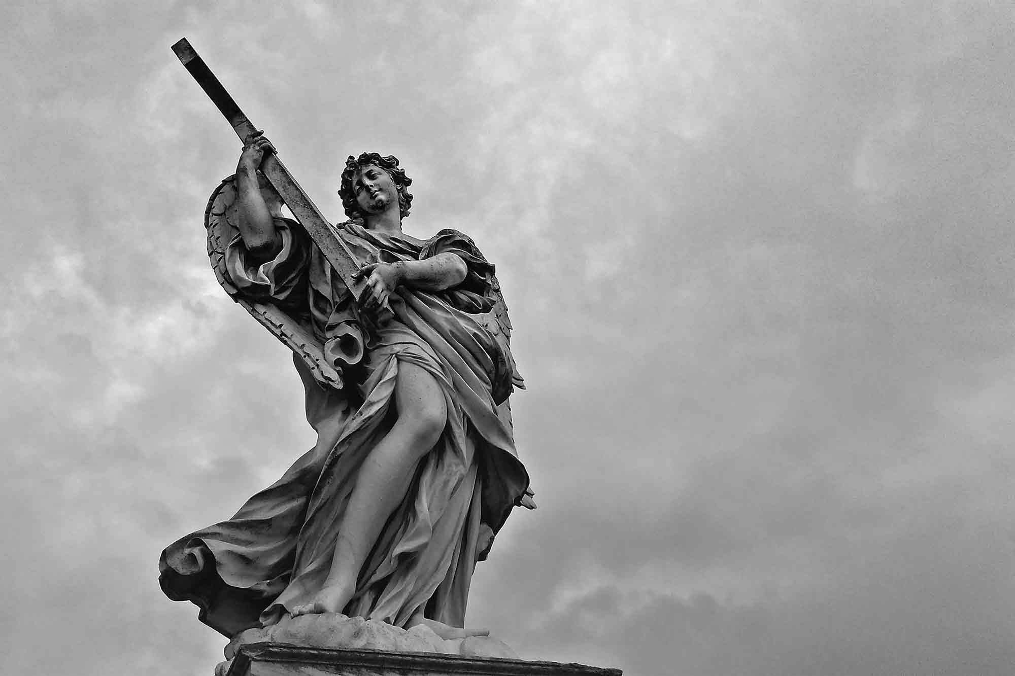 Angel with scroll