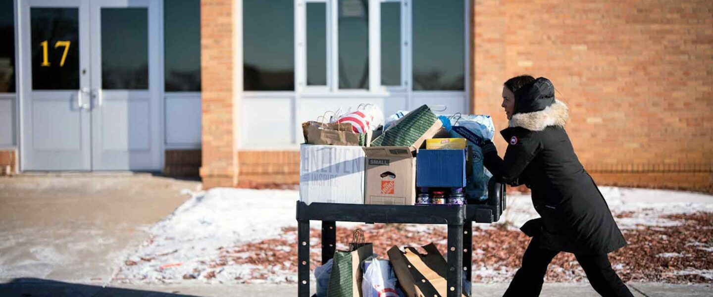 Danielle Thompson, donated supplies, children and families, ICE