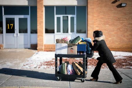 Danielle Thompson, donated supplies, children and families, ICE