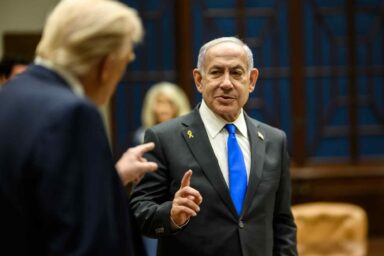 Living by the Sword Donald Trump, Benjamin Netanyahu, Roosevelt Room