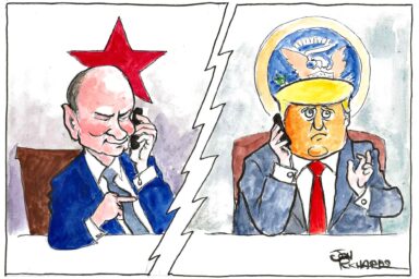 Leaked Kremlin Memo: Our US Agent’s Gone Overboard Vladimir Putin, Donald Trump, puppet, pawn, stooge, patsy