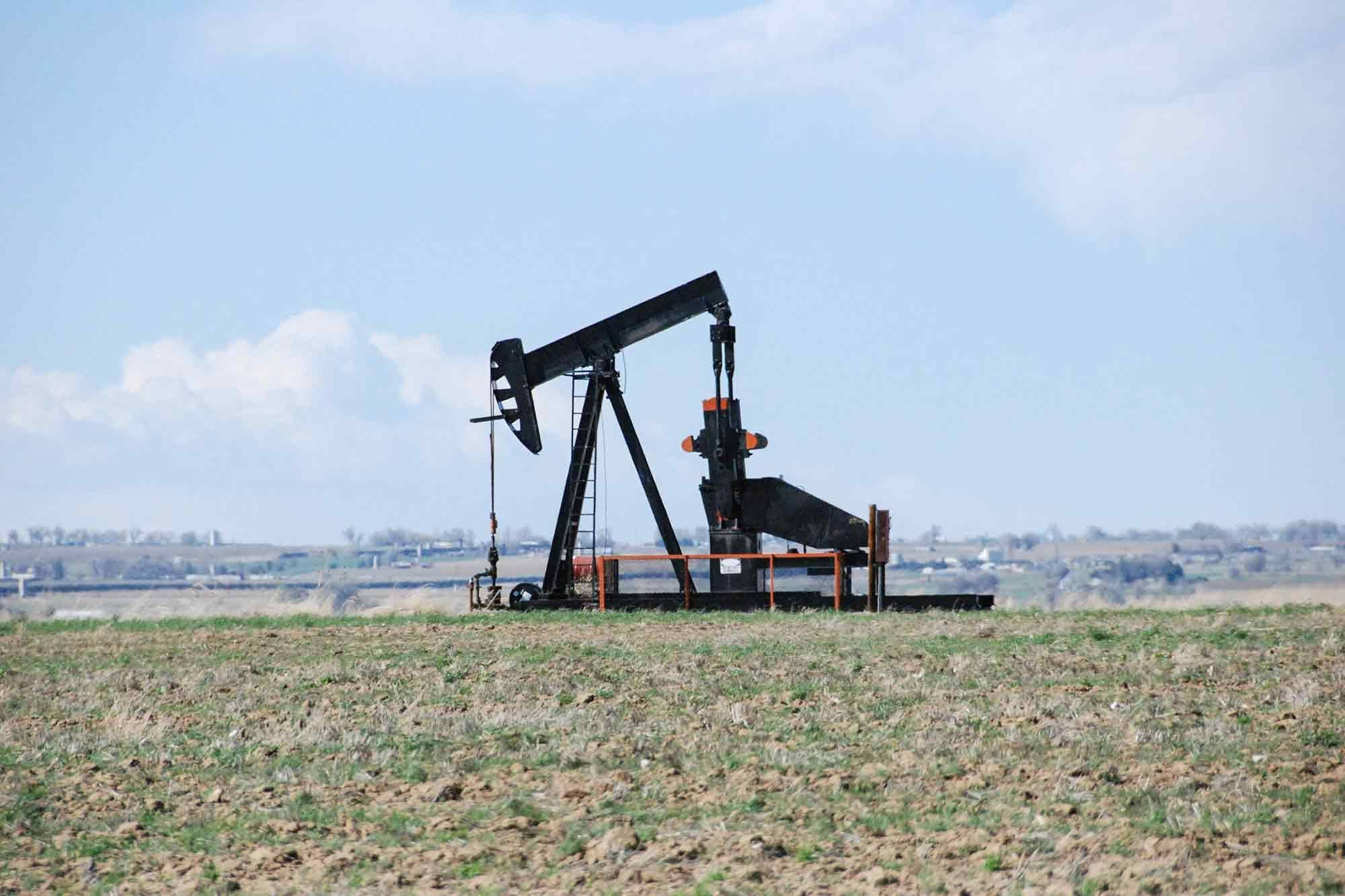 active oil well, Johnstown, Colorado
