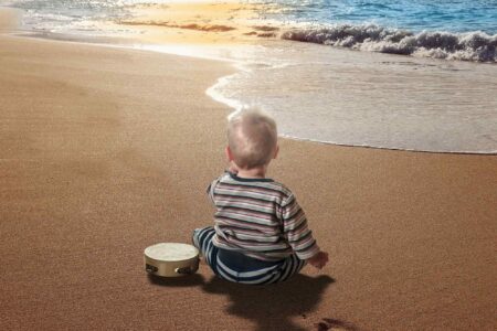 Baby, contemplates, future
