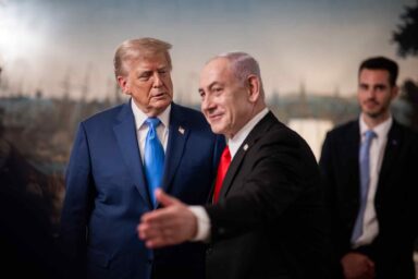 Benjamin Netanyahu, leading the way, Donald Trump, 2025
