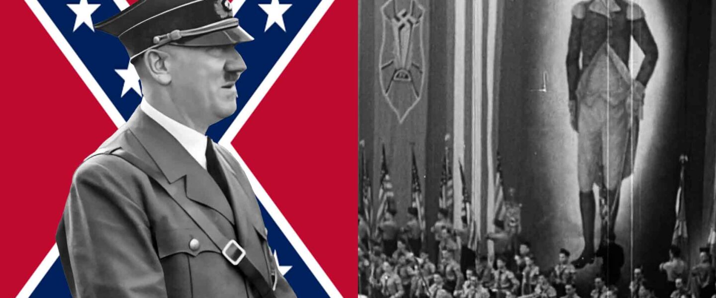 Adolf Hitler, confederate flag, American Bund rally Madison Square Garden