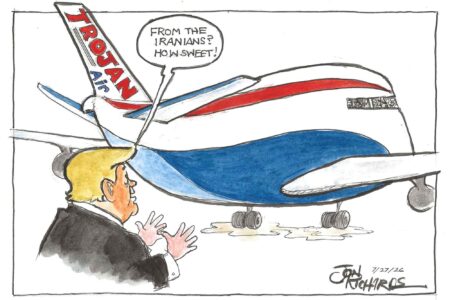 Donald Trump, Qatar Farce One, Iran, Trojan Air