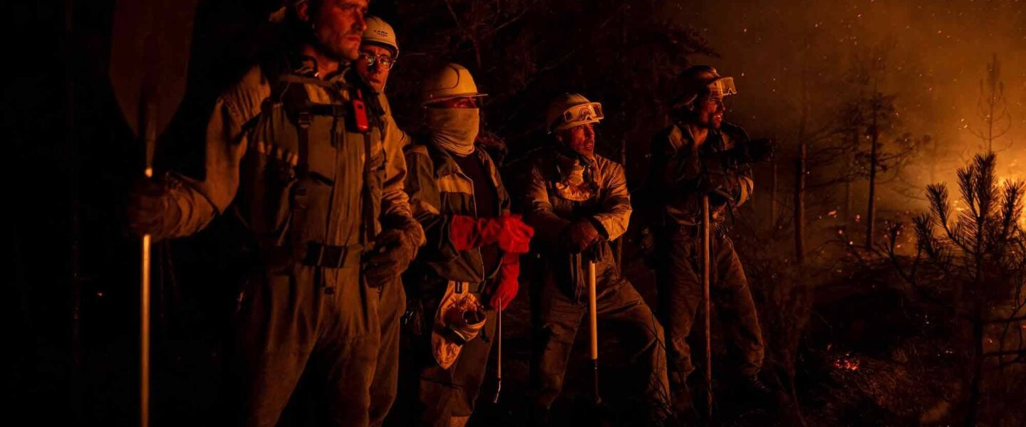 Firefighters, wildfire, Spain