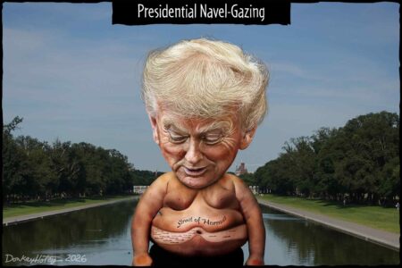 Donald Trump, Middle East, navel gazing, Strait of Hormuz