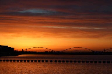 Tempe Town Lake, sunset, Tempe, AZ