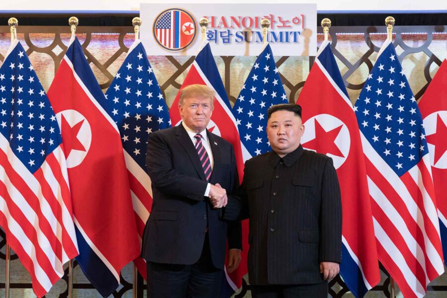 Donald Trump, greeted, Kim Jong Un