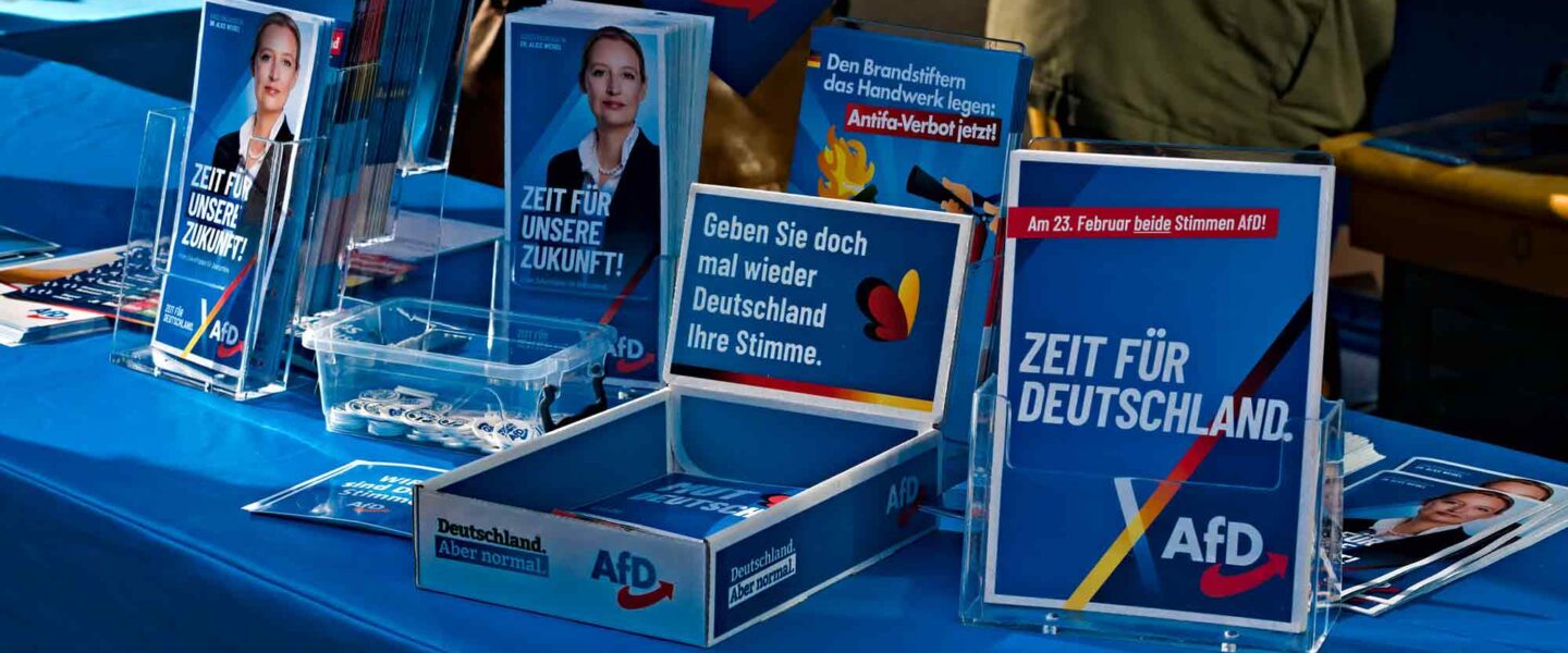 AfD, campaign information, table.