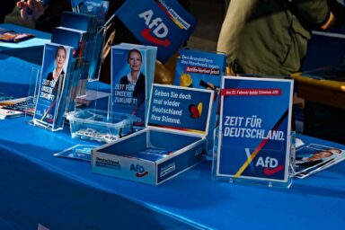AfD, campaign information, table.